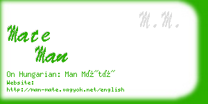 mate man business card